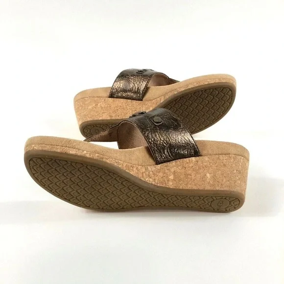 UGG Brielle Bronze Logo Sandals. Sz 8.5 - Picture 3 of 6